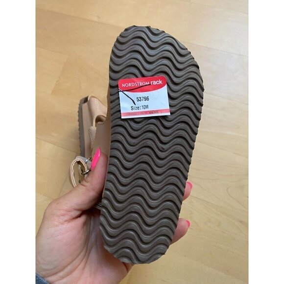 Open Edit BNWOT girls sandals slingback NEW tan - Picture 4 of 5